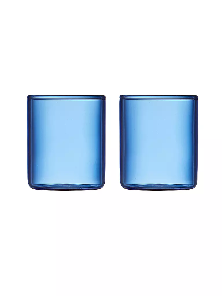 LYNGBY GLAS | Set de 2 verres à schnaps TORINO 6cl Bleu | blau