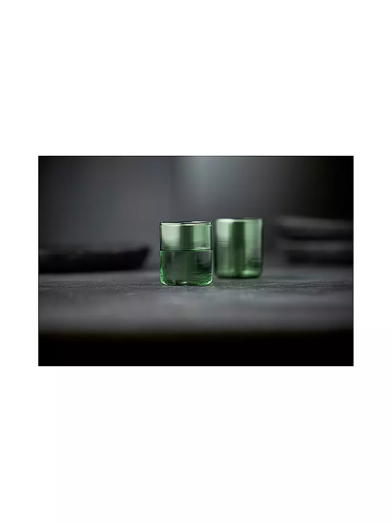 LYNGBY GLAS | Set de 2 verres à shot TORINO 6cl Vert | hellgrün