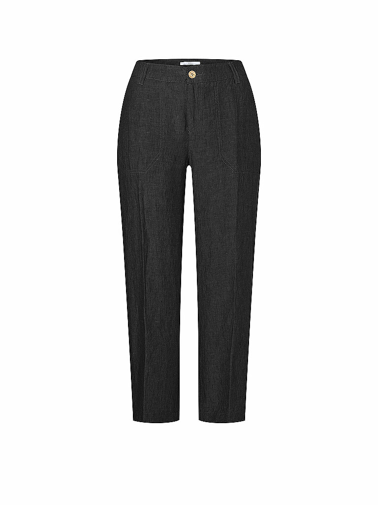 Mac Pantalon en lin Nora noir 46
