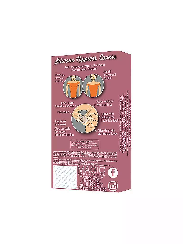 MAGIC BODYFASHION | Cache-tétons en silicone S/M (couleur chair) | 