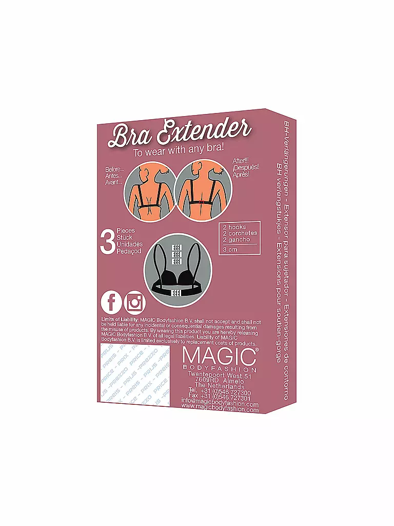 MAGIC BODYFASHION | Rallonge de soutien-gorge Bra Extender, lot de 3 | 