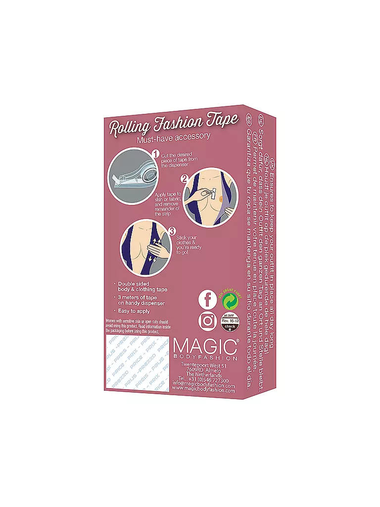 MAGIC BODYFASHION | Rolling Fashion Tape transparent | Transparent