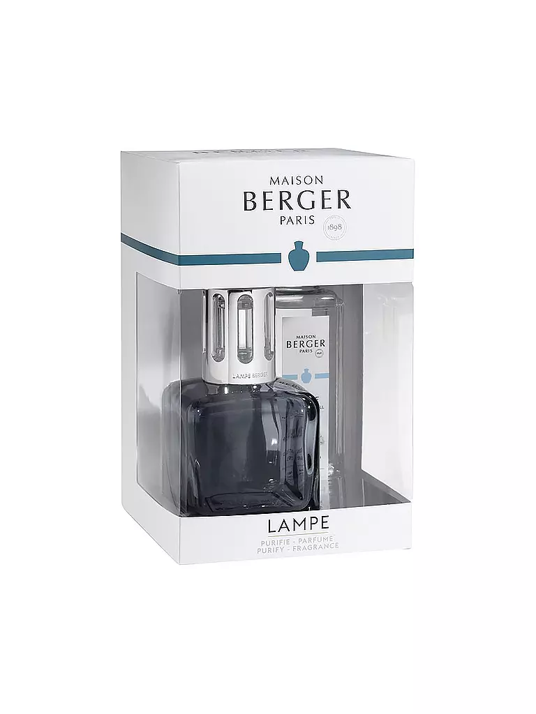 MAISON BERGER PARIS | Lampe Berger ICE CUBE Gris - Thé Blanc Aromatique | grau