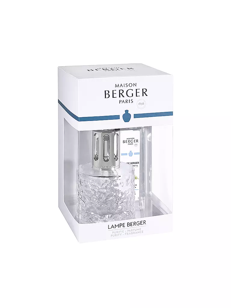 MAISON BERGER PARIS | Lampe Berger Set MIRAGE TRANSPARENTE +250ml Pure White Tea | 