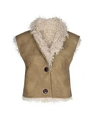 MARANT ETOILE | Gilet réversible en fausse fourrure CLARA | Beige