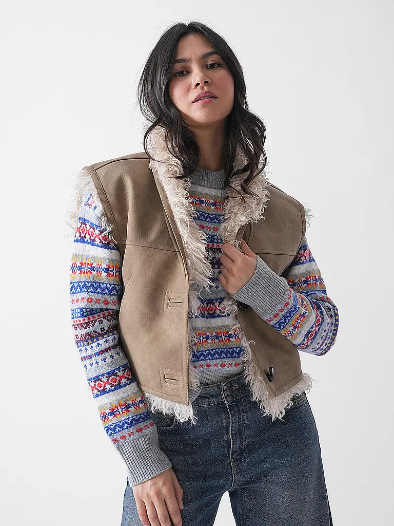 MARANT ETOILE | Gilet réversible en fausse fourrure CLARA | 