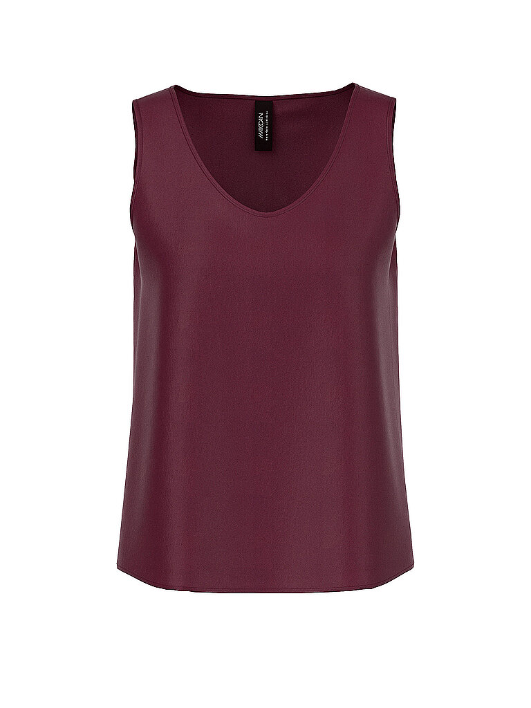 Top en soie rouge foncé 44