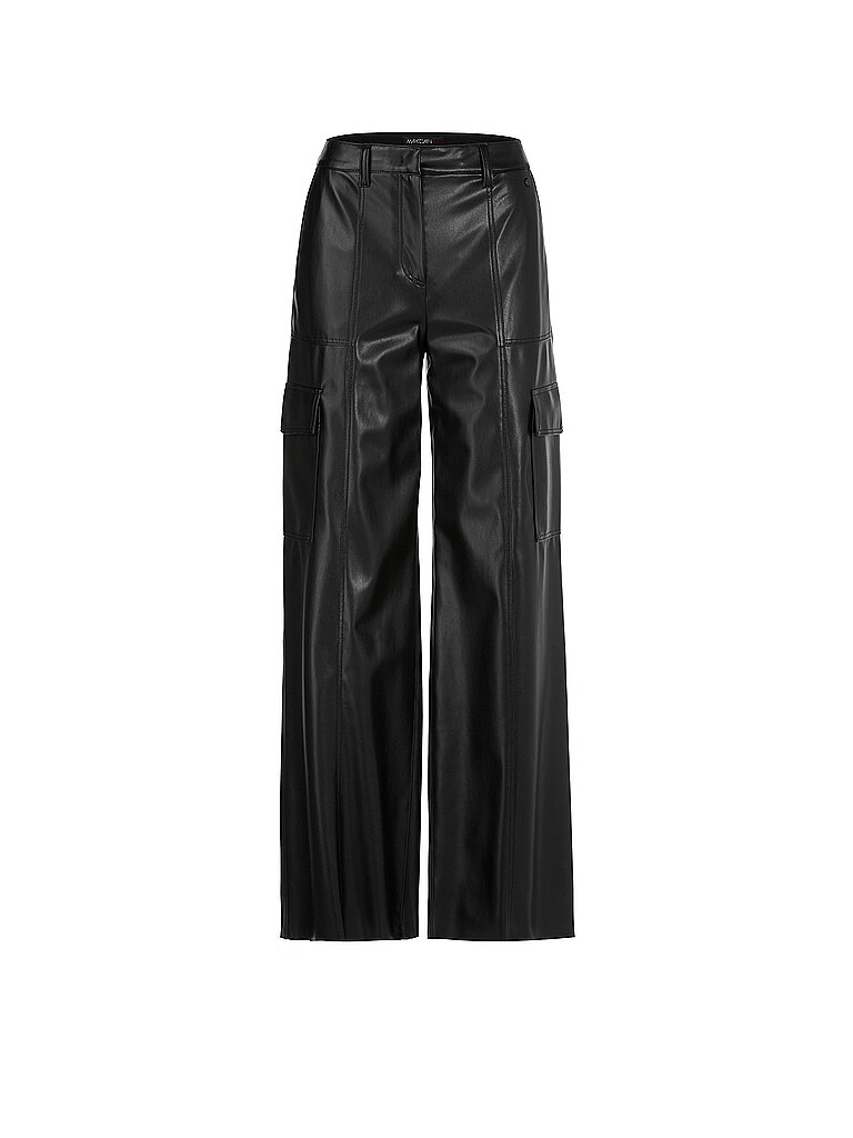 Pantalon cargo aspect cuir RAGUSA noir 40