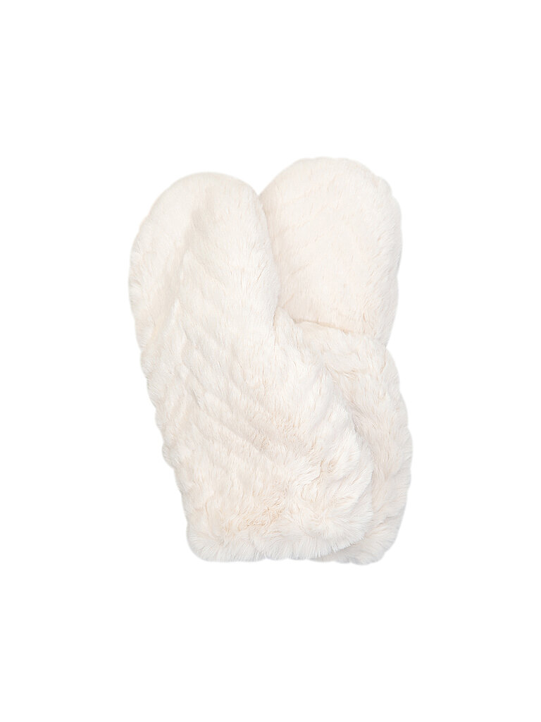 Gants aspect fourrure gris
