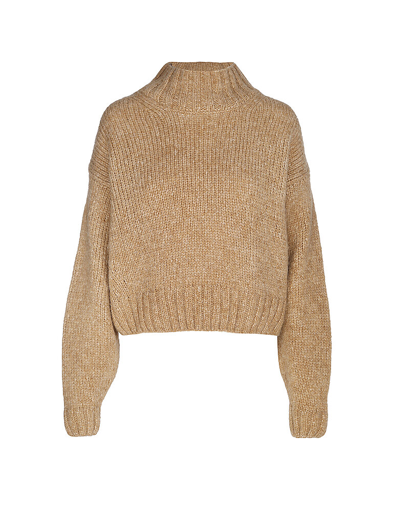 Pull à col roulé beige 40