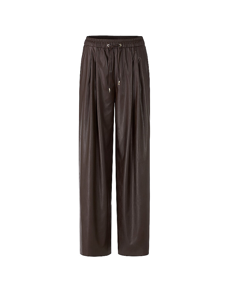 Pantalon aspect cuir marron 40