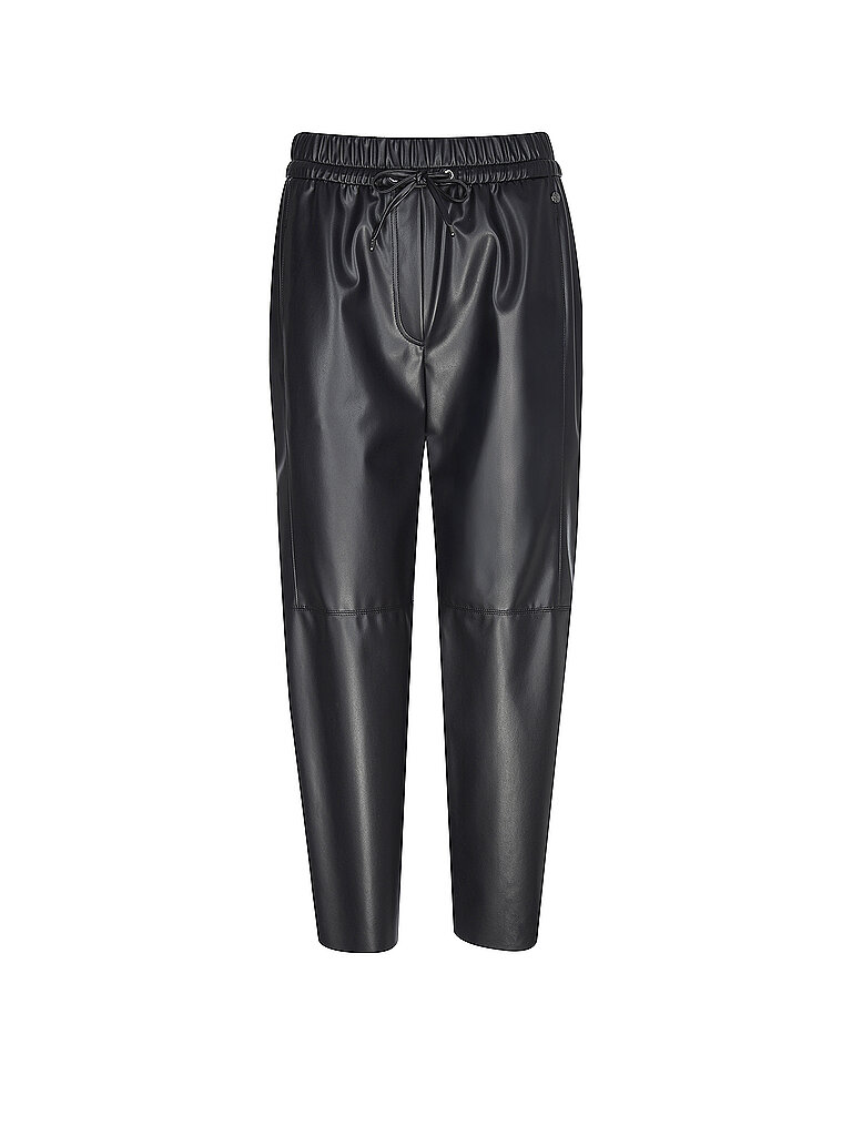 Pantalon coupe jogging aspect cuir RANCHI bleu marine 42