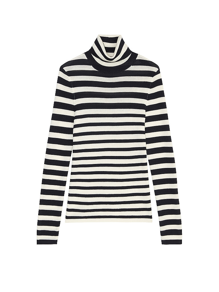 Pull à col roulé bleu marine S