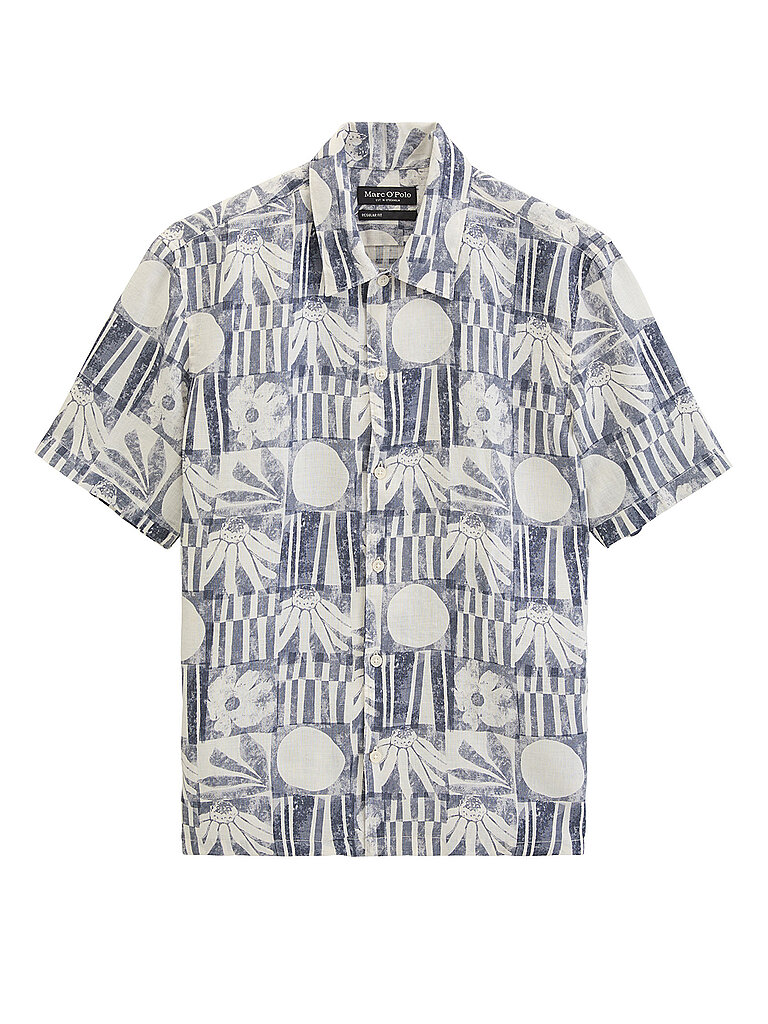 Chemise en lin bleu XL