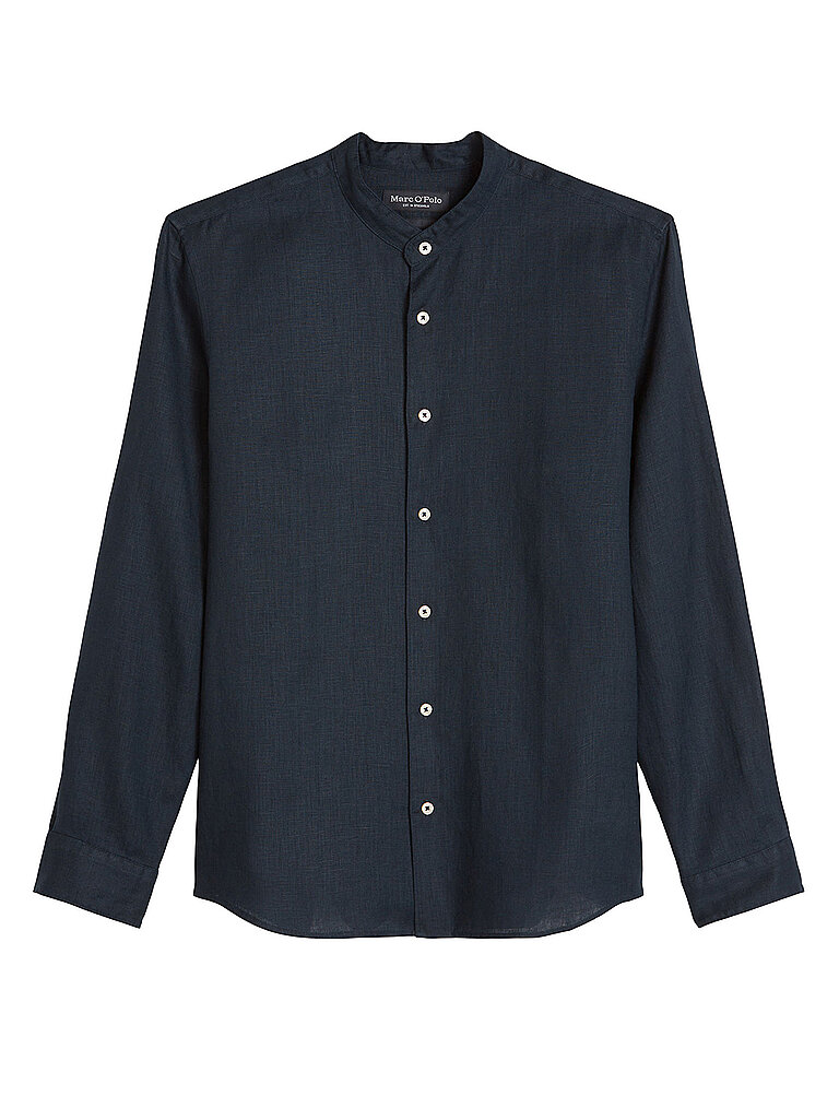 Chemise en lin bleu marine XXL