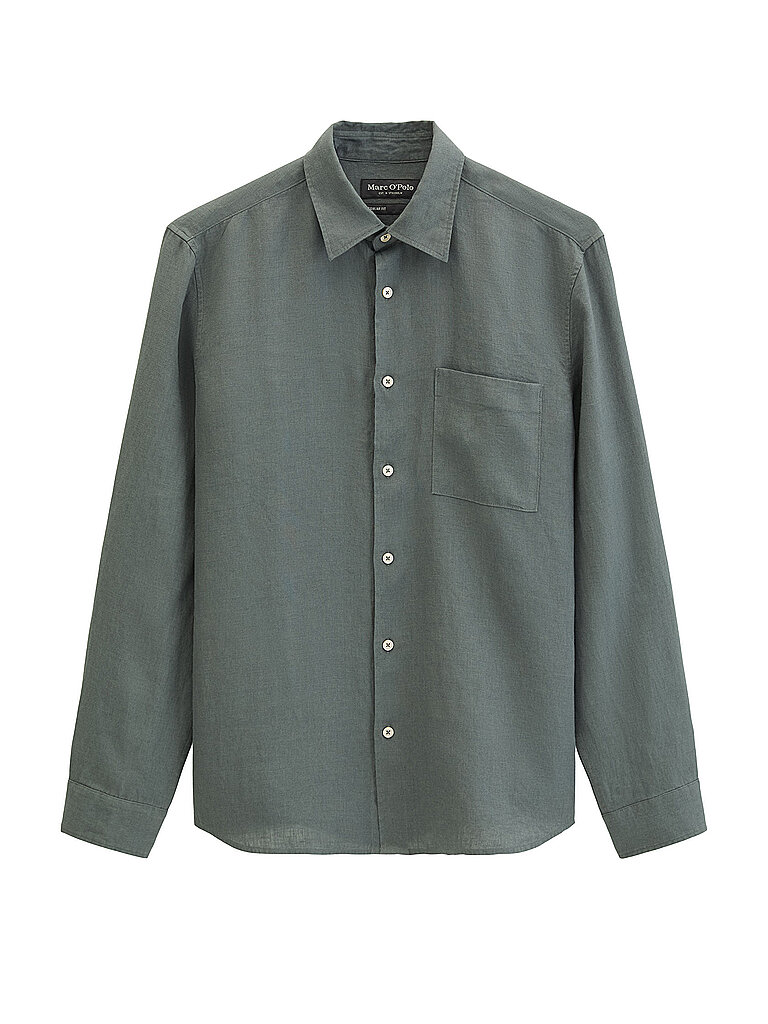 Chemise en lin bleu XL