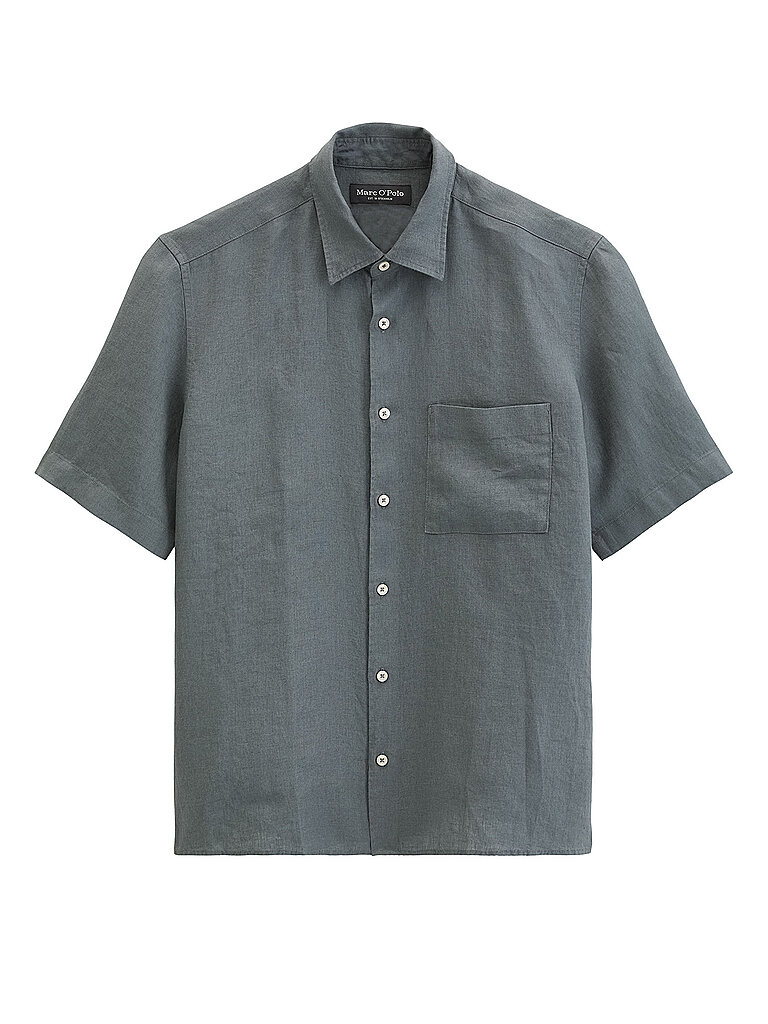 Chemise en lin bleu XXL