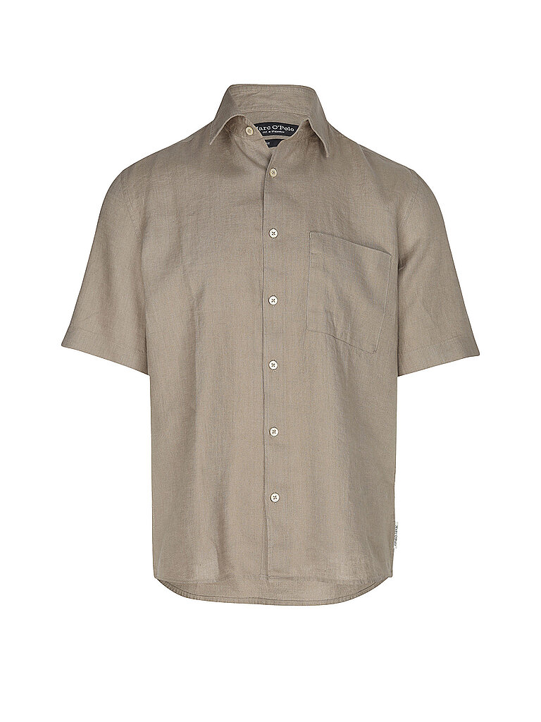 Chemise en lin olive L