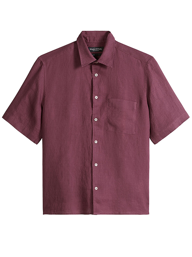 Chemise en lin rouge XXL