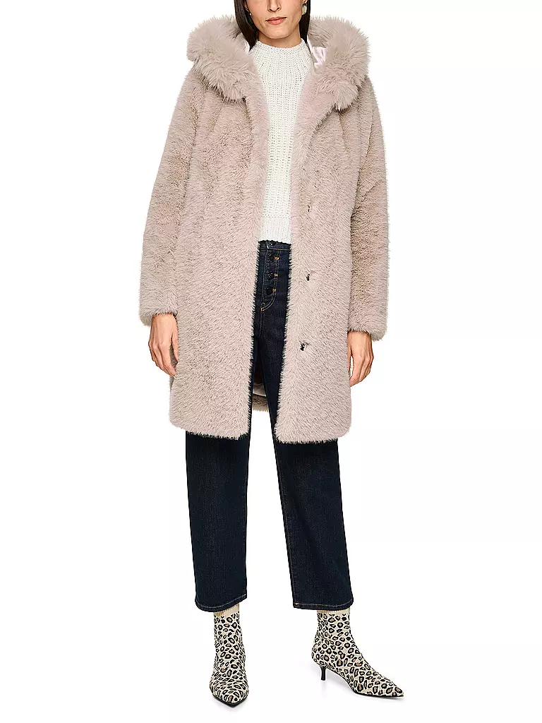 MARC CAIN  | Manteau en fausse fourrure | creme