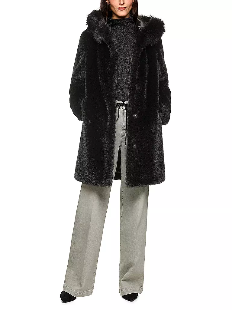 MARC CAIN  | Manteau en fausse fourrure | schwarz