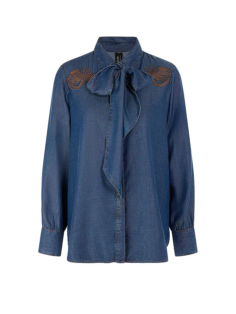 MARC CAIN | Blouse en jean | Bleu foncé