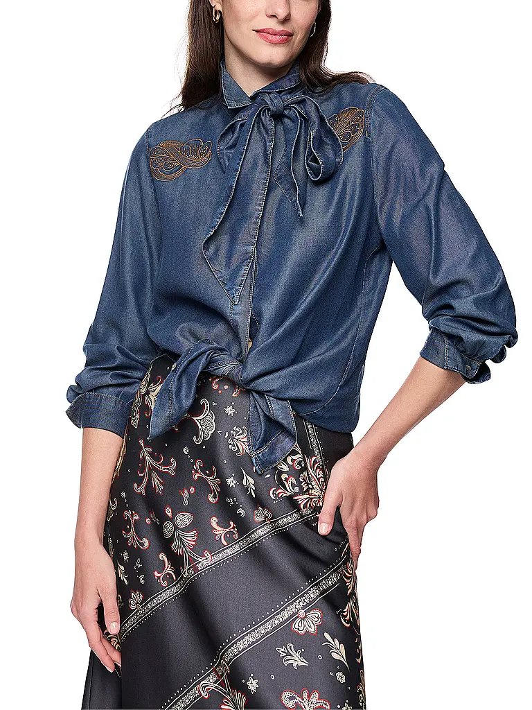 MARC CAIN | Blouse en jean | Bleu foncé