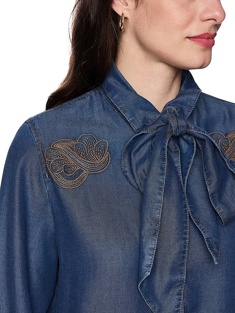 MARC CAIN | Blouse en jean | Bleu foncé
