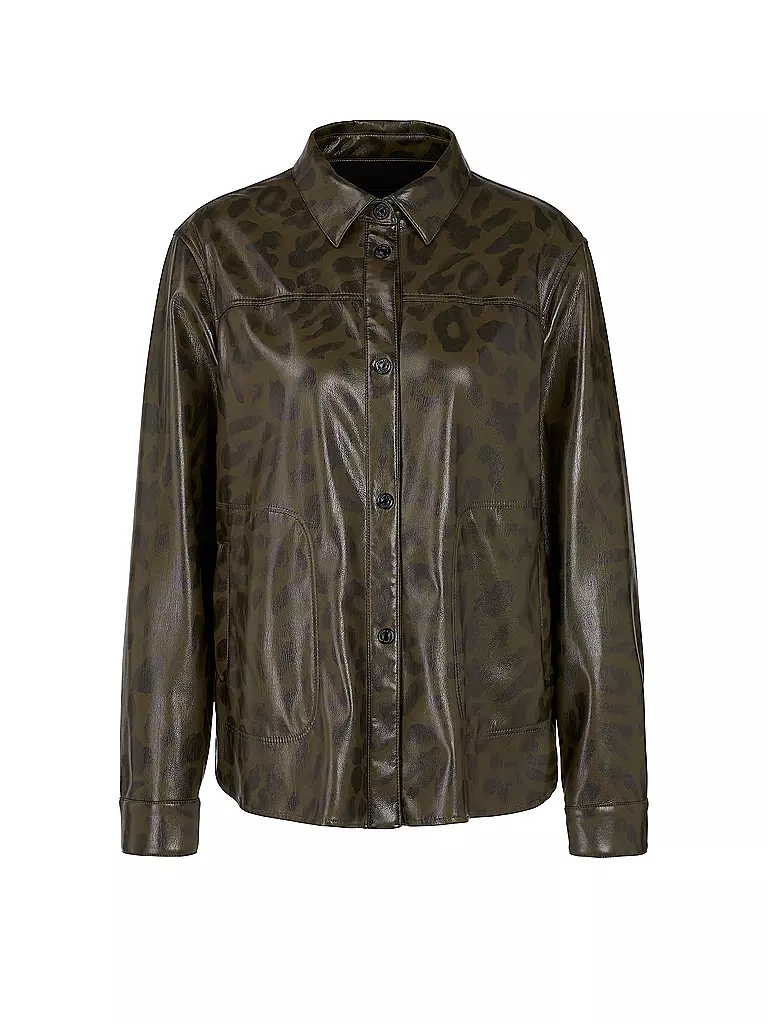 MARC CAIN | Blouse en similicuir | olive
