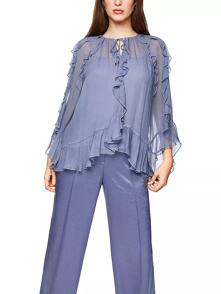 MARC CAIN | Bluse
MARC CAIN
bleu
Mode,Femmes
Conseil mode

Longueur des manches: Manches 3/4
Encolure: Col rond
Matériel: Viscose, Polyester / Polyamide
Forme du col: Col de chemisier
Motif: Uni
Coupe (vêtements d'extérieur): Ample
Style: Glamour
Détails: Volant, | 