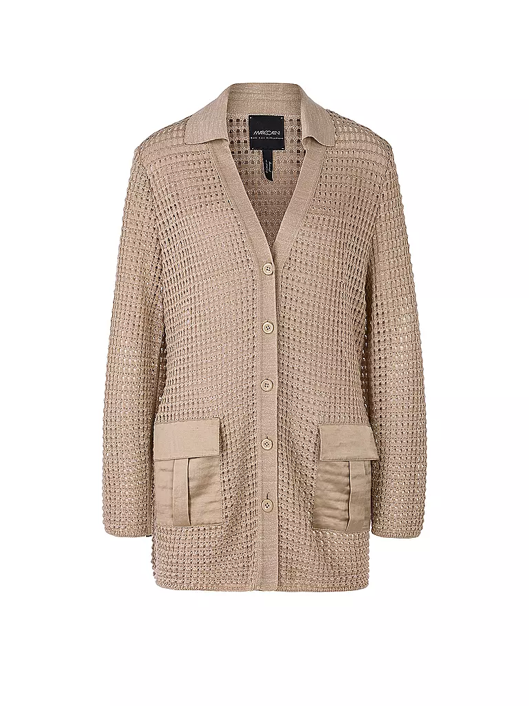 MARC CAIN | Gilet en tricot | Marron clair