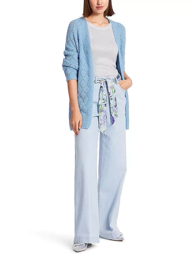 MARC CAIN | Gilet en tricot | Bleu clair