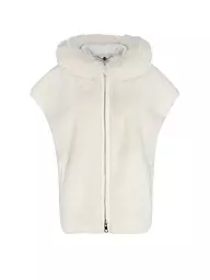 MARC CAIN | Jacke in Felloptik  | Crème