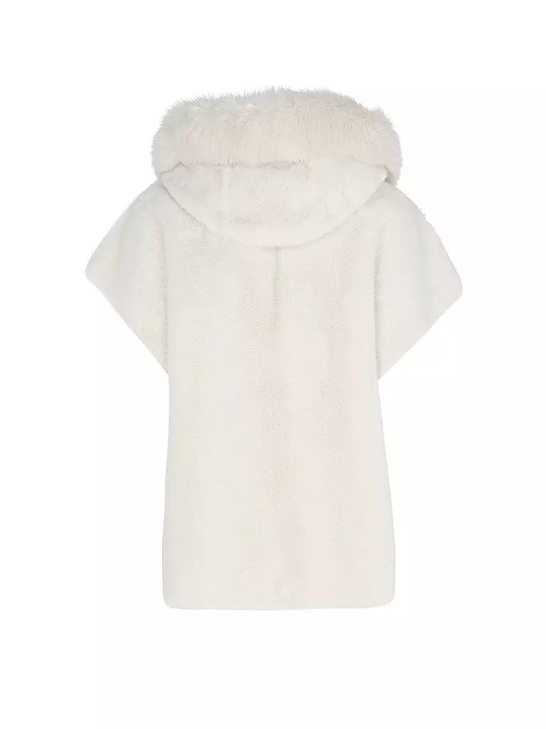 MARC CAIN | Jacke in Felloptik  | Crème