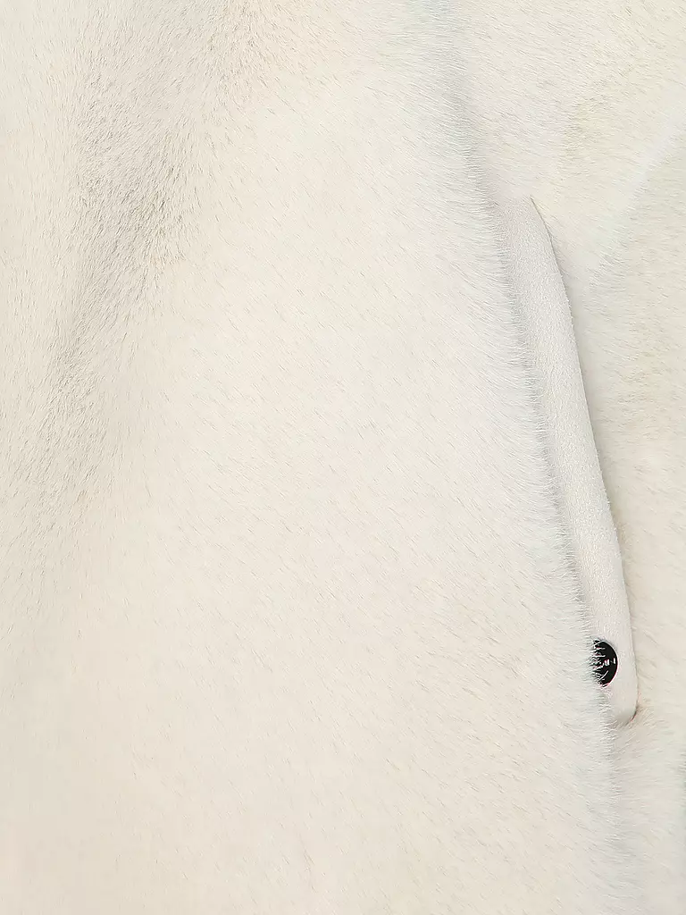 MARC CAIN | Jacke in Felloptik  | Crème