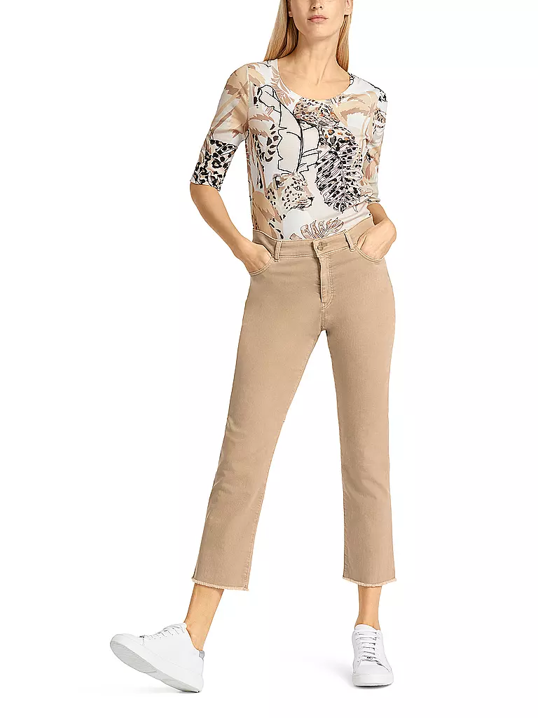 MARC CAIN | Jeans Bootcut Fit 7/8 | Beige