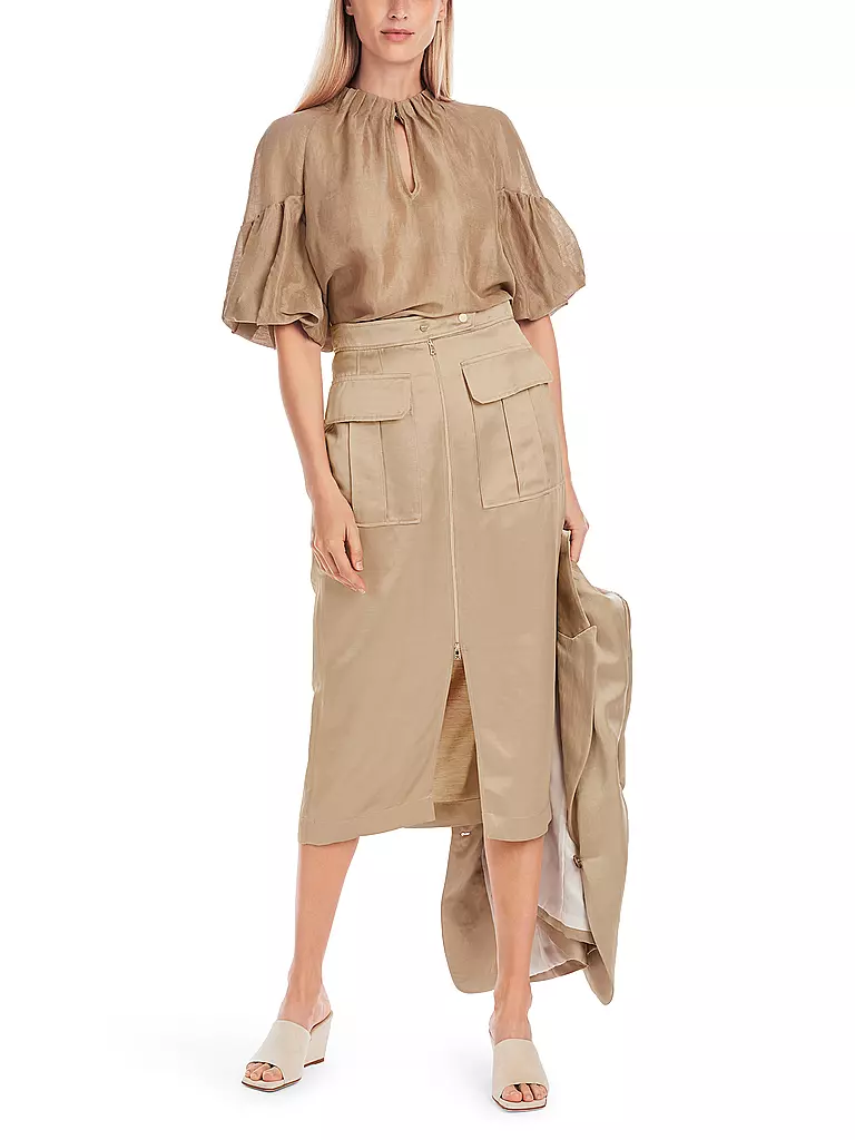 MARC CAIN | Jupe midi | Marron clair