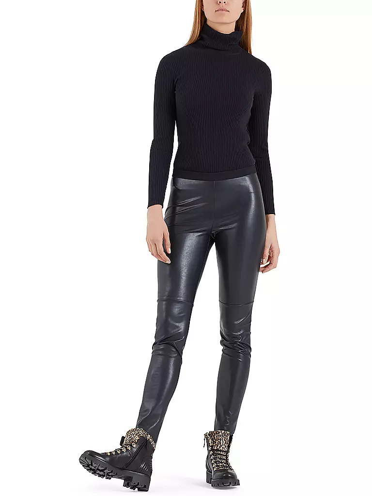 MARC CAIN | Leggings aspect cuir | blau