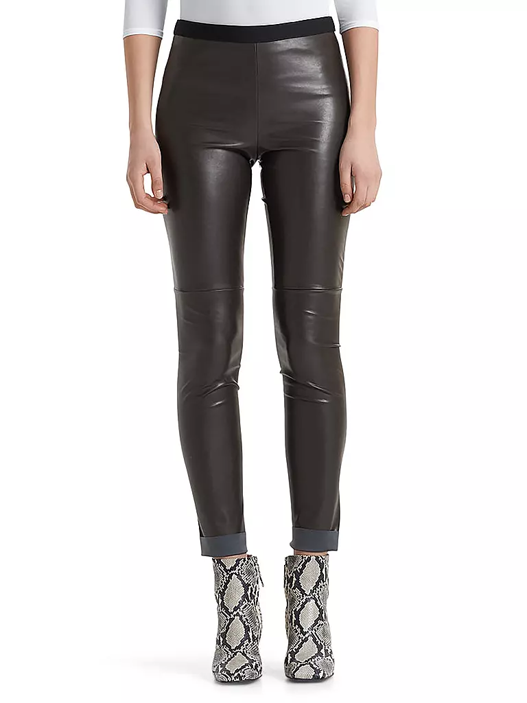 MARC CAIN | Leggings aspect cuir | braun