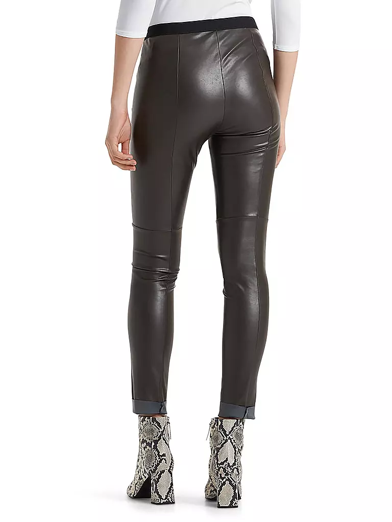 MARC CAIN | Leggings aspect cuir | braun