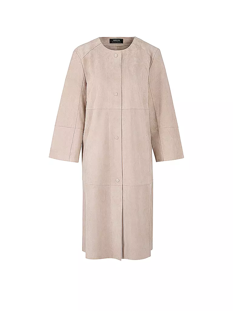 MARC CAIN | Manteau en cuir | hellgrau