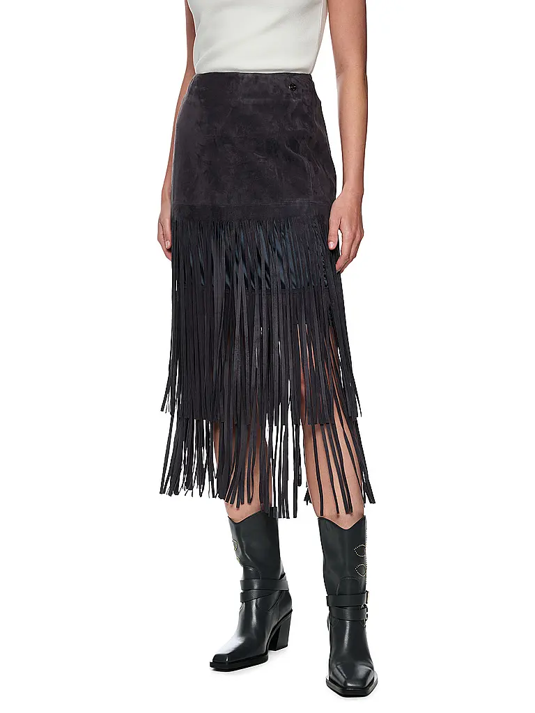 MARC CAIN | Maxi-jupe | Bleu foncé