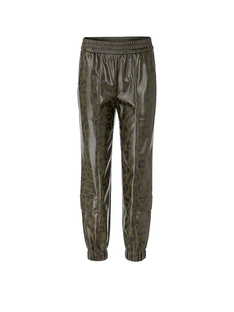 MARC CAIN | Pantalon aspect cuir ROYE | Olive