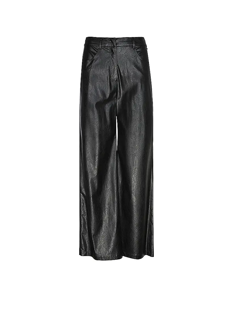 MARC CAIN | Pantalon aspect cuir WARRI | schwarz