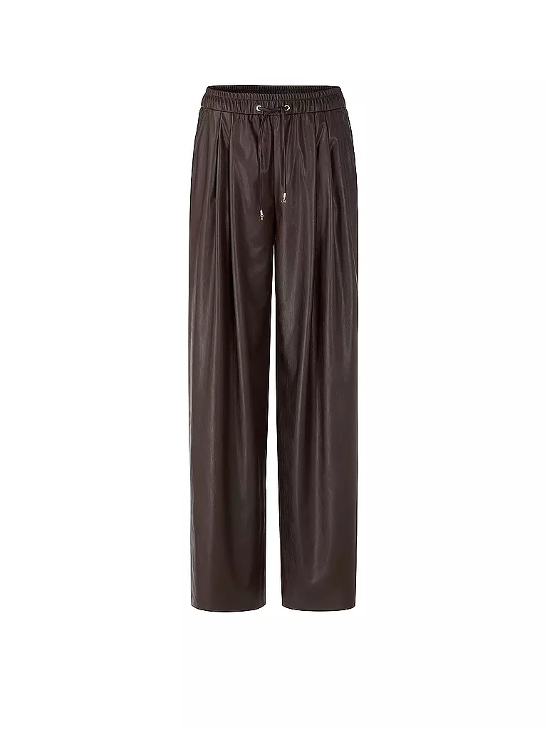 MARC CAIN | Pantalon aspect cuir | braun