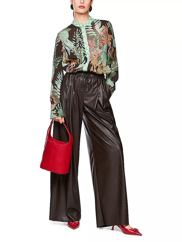 MARC CAIN | Pantalon aspect cuir | braun