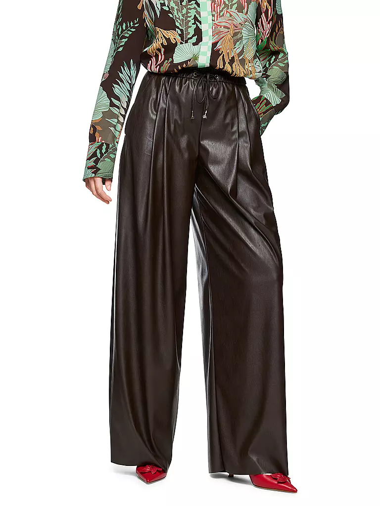 MARC CAIN | Pantalon aspect cuir | 