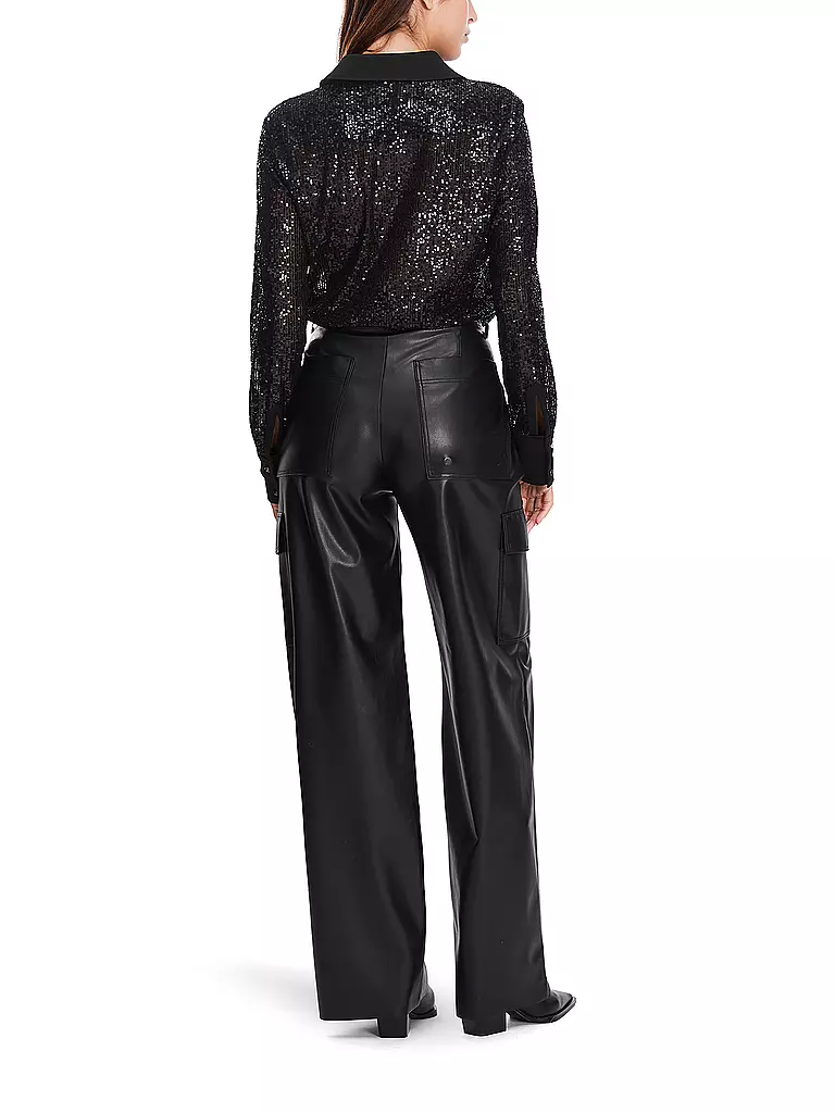 MARC CAIN | Pantalon cargo aspect cuir RAGUSA | 