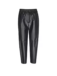 MARC CAIN | Pantalon coupe jogging aspect cuir RANCHI | Bleu foncé