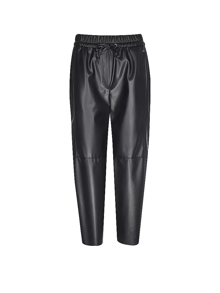 MARC CAIN | Pantalon coupe jogging aspect cuir RANCHI | dunkelblau